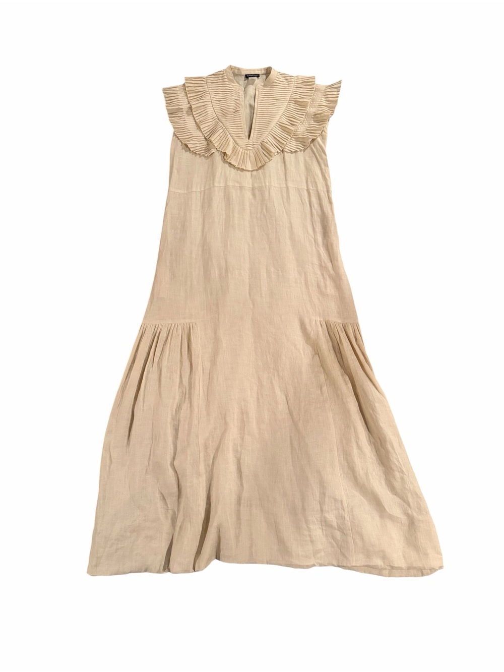 Cancino Cream Linen Dress Acanto